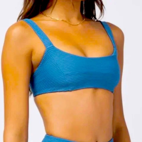 NWT L* SPACE Eco Chic Repreve Jess Bikini Top in Indigo XS - Picture 1 of 12